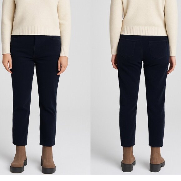 Talbots Corduroy  Flawless Five Pocket Slim Ankle Pants Navy Blue Size 10 - Picture 1 of 8